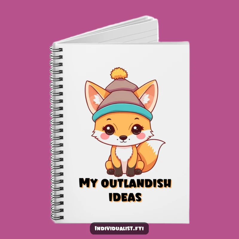 Funny Fox Hat Notebook: Jot Down Ideas with Unique Style