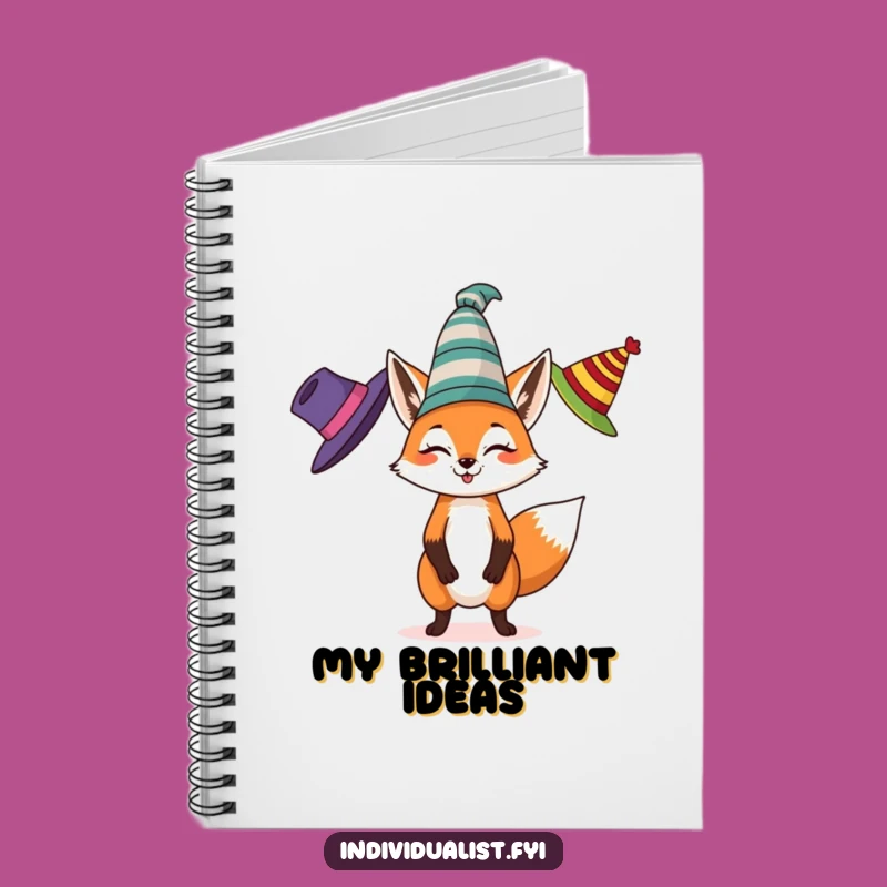 Funny Fox Juggling Notebook: Jot Down Fun Ideas, Perfect Gift