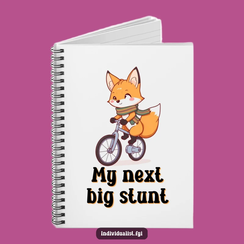 Funny Fox Unicyclist Notebook: Charming Fox Jotting Ideas, Perfect Journal Gift