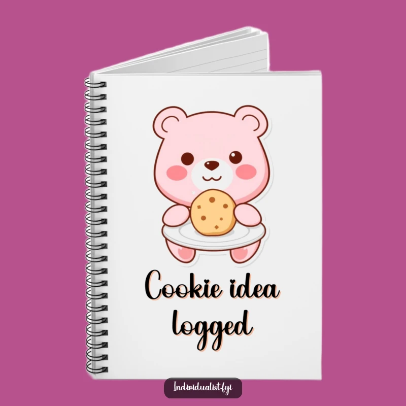 Funny Kawaii Bear Cookie Hug Notebook - Jot Down Sweet Ideas