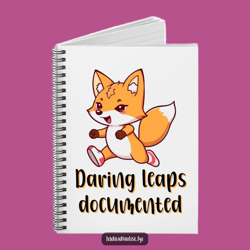 Funny Kawaii Fox Notebook: Leaping Flair, Mismatched Socks, Energetic Ideas Gift