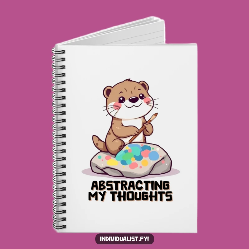 Funny Kawaii Otter Art Notebook: Painting Fun, Abstract Rock, Creative Journal Gift
