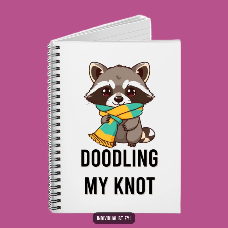 Funny Raccoon Scarf Notebook - Journal Bandit Humor Pad