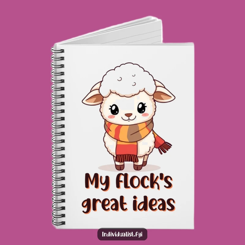 Funny Sheep Scarf Notebook: Jot Down Ideas with Quirky Flair
