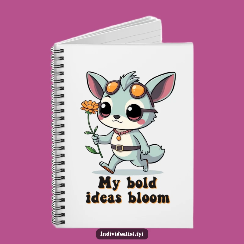 Funny Bold Creature Notebook: Daring Style & Flower, Perfect Funny Gift Journal!