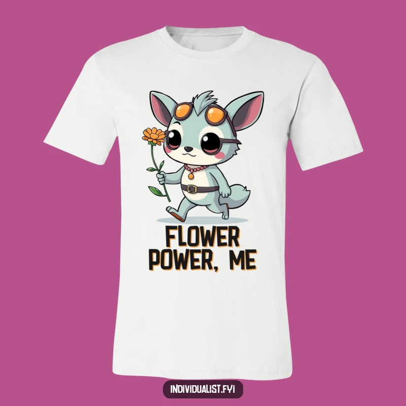 Funny Daring Creature T-Shirt: Cool Accessories & Flower Charm, Awesome Funny Gift!