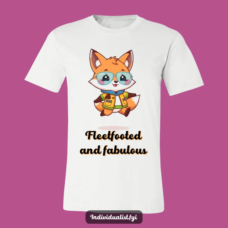 Funny Fox Jump T-Shirt: Energetic and Hilarious Apparel for Playful Souls