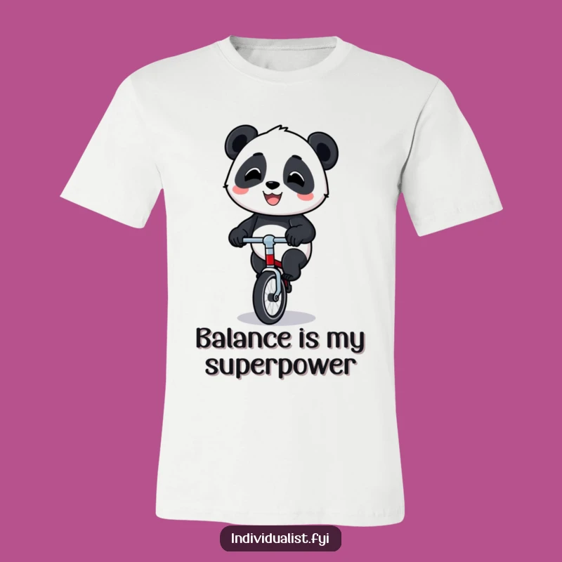 Funny Panda Unicycle T-Shirt: Hilarious Animal Tee for a Joyful Look