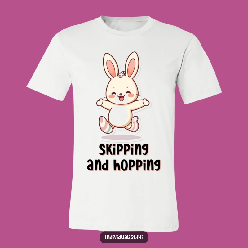 Funny Rabbit Mismatched Socks T-Shirt: Joyful Hare Tee, Ideal Funny Gift for Quirky Souls