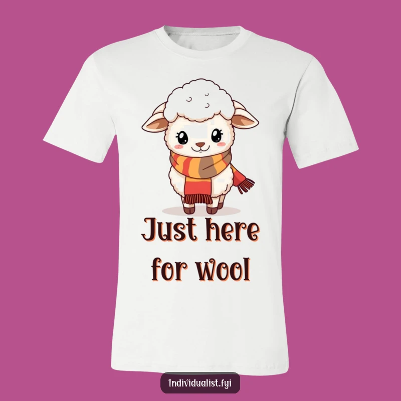 Funny Sheep Scarf T-Shirt: Strut Your Style with Whimsy