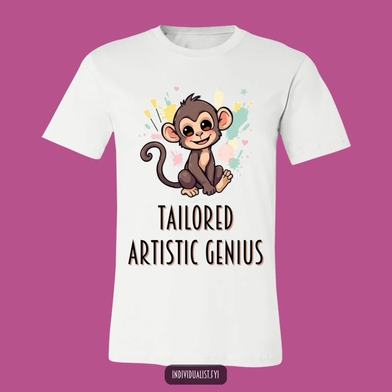Funny Monkey Tail Painter Tee - Unleash Your Wild Artistic Side!