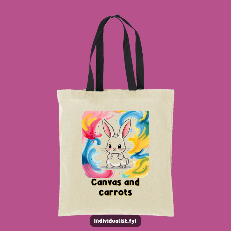 Funny Bunny Artist Tote Bag: Carry Your Art Supplies in Style