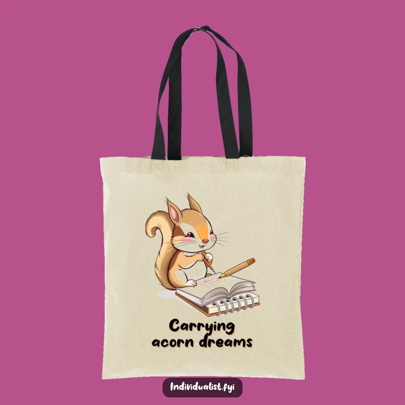 Funny Squirrel Artist Tote Bag: Carry Your Art Supplies in Style, Perfect Gift