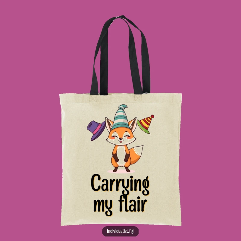 Funny Fox Juggling Tote Bag: Carry Your Fun Accessories, Perfect Gift