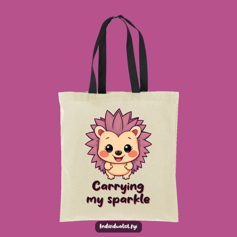 Funny Hedgehog Color Tote Bag - Carry Your Vibrancy Character Style