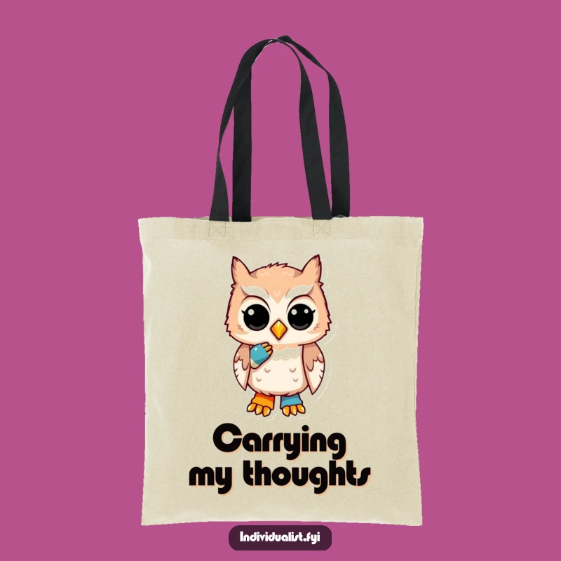 Funny Owl Sock Tote Bag: Quirky and Hilarious Carry-All for Thoughtful Errands