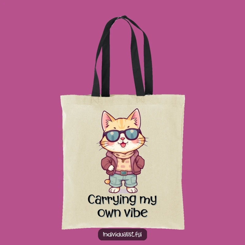 Funny Cat Mismatched Clothes Tote Bag: Carry Your Style Funny Gift!