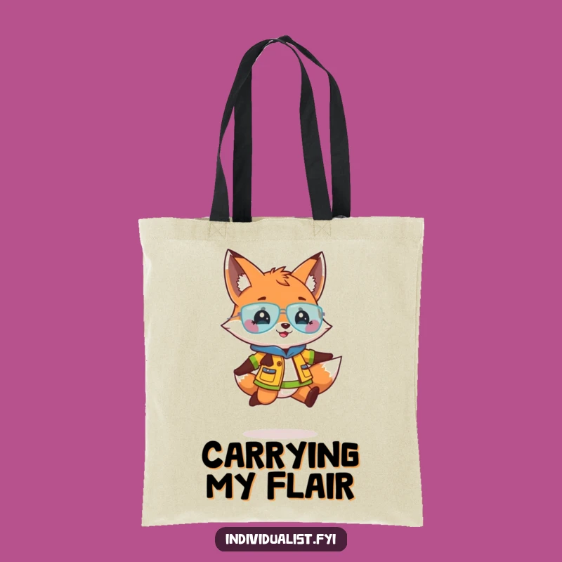 Funny Fox Jump Tote Bag: Lively and Hilarious Carry-All for Everyday Adventures