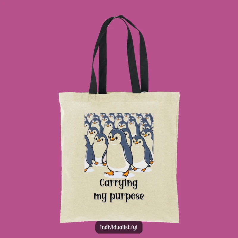 Funny Kawaii Penguin Stand Out Tote Bag - Carry Your Unique Purpose