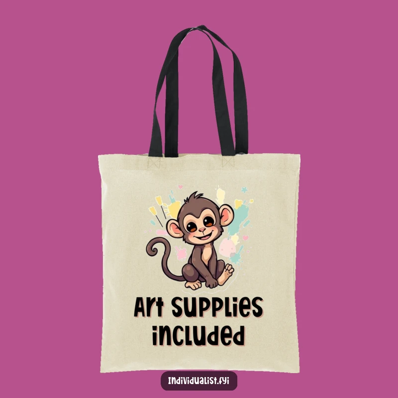 Funny Monkey Art Tote - Carry Your Creativity in Style!