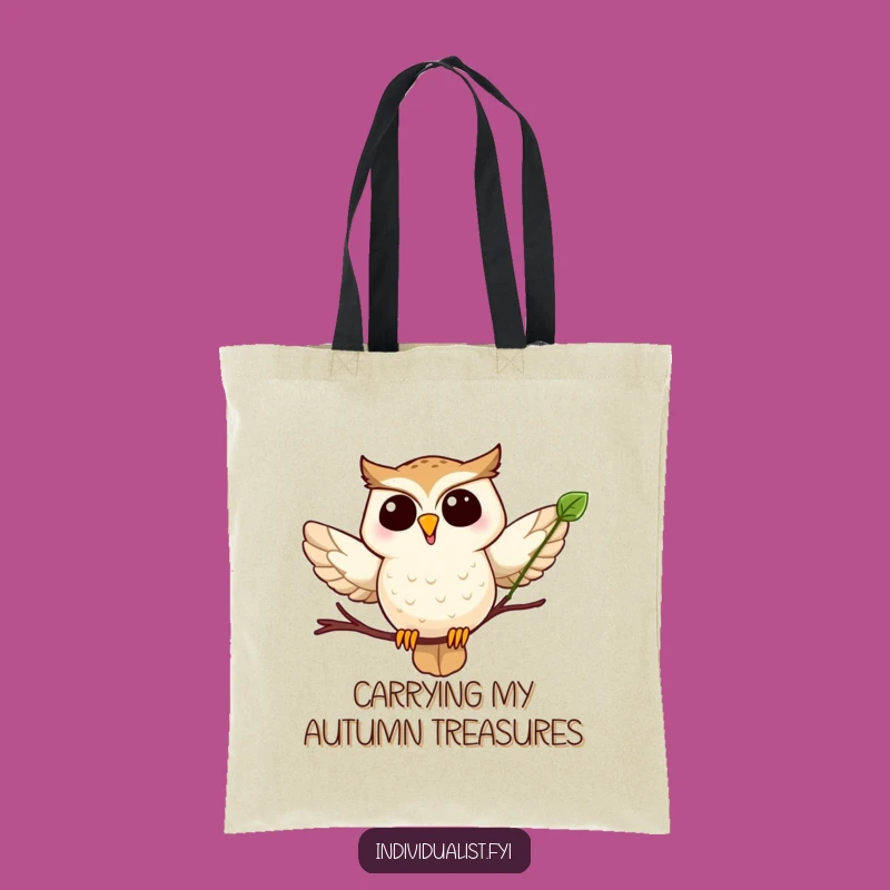 Funny Owl Leaf Tote Bag: A Spacious and Hilarious Carry-All for Everyday Adventures
