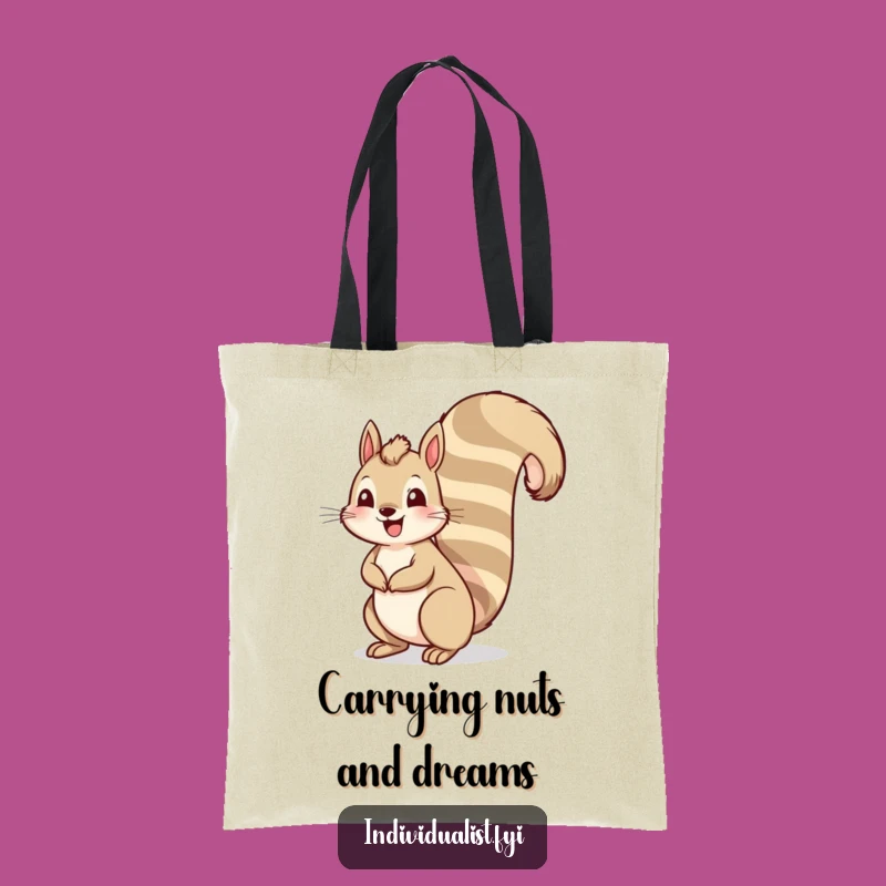Funny Squirrel Tail Tote Bag: Tall Striped Fun Gift for Shoppers and Everyday Use